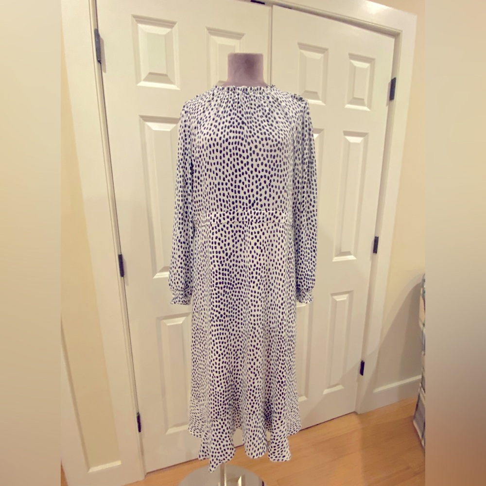 Jcrew size 14 spotted leopard midi dress